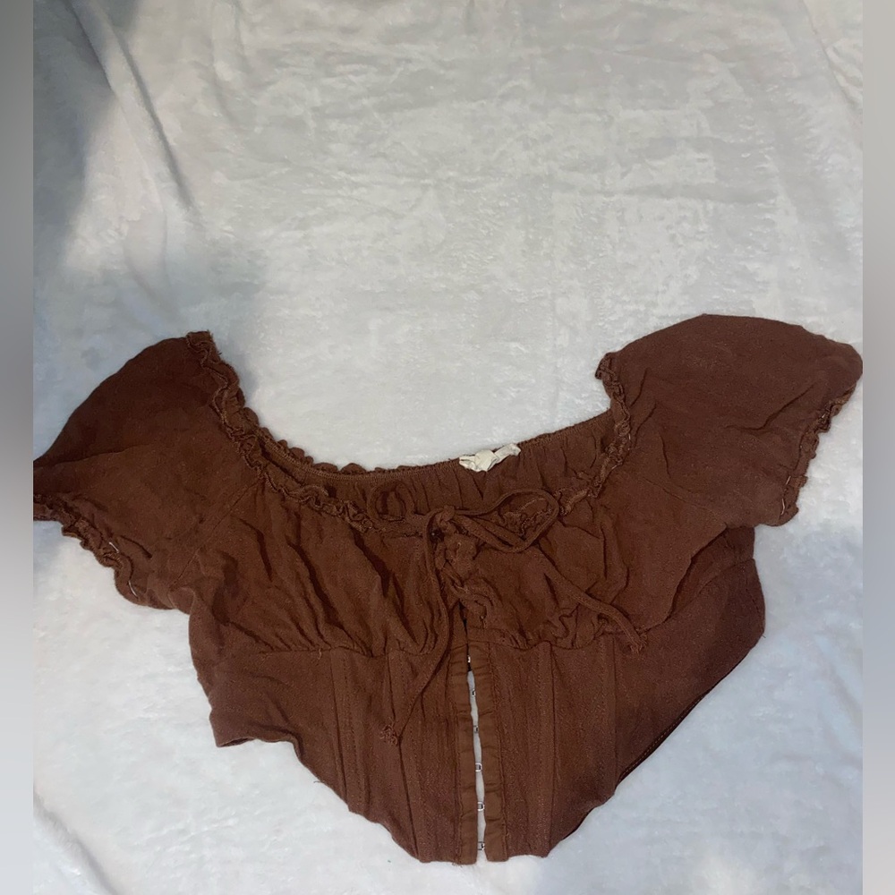 Pacsun Brown Corset Crop Top Size M